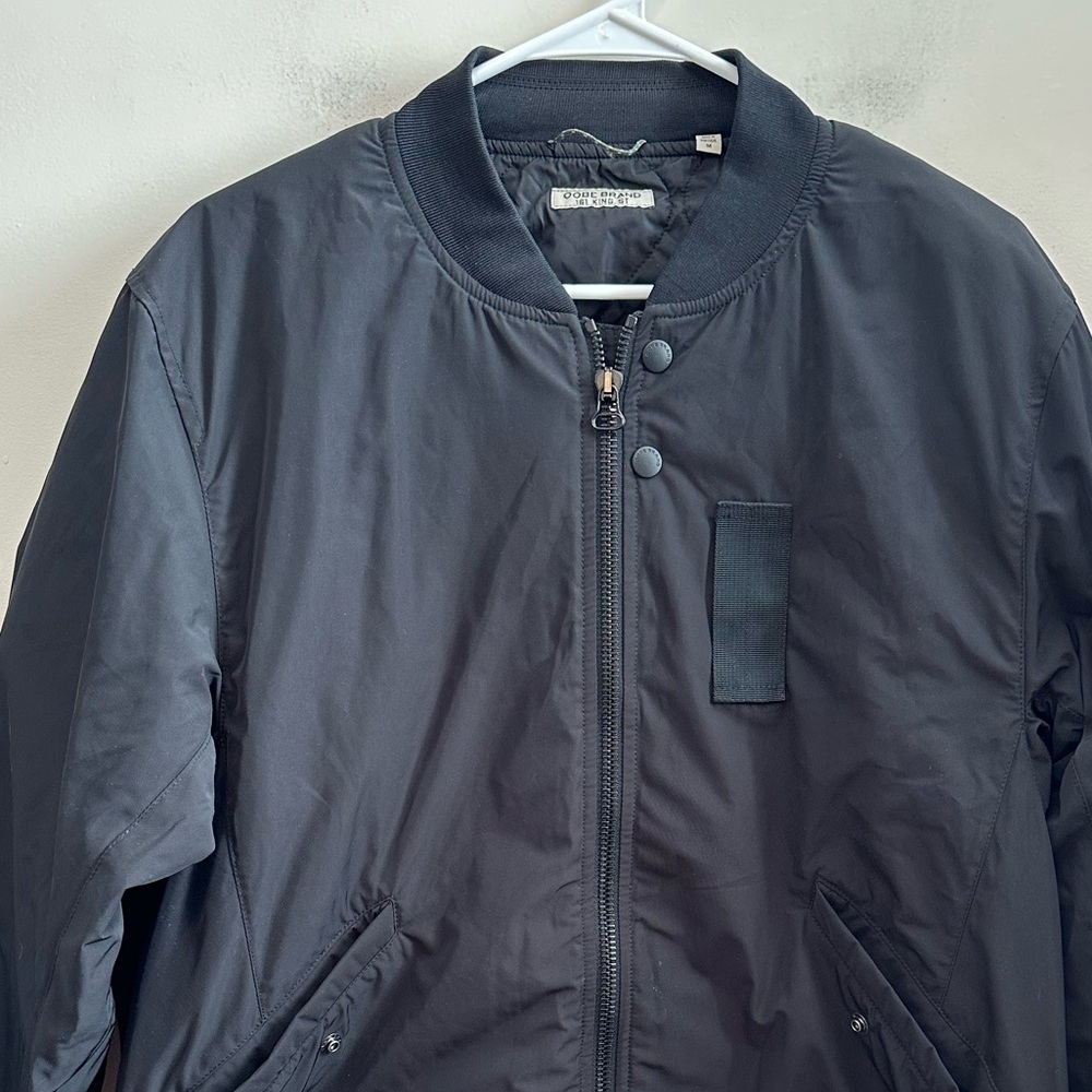 OOBE Brand Flight Jacket Men’s Size Medium Black Bomber